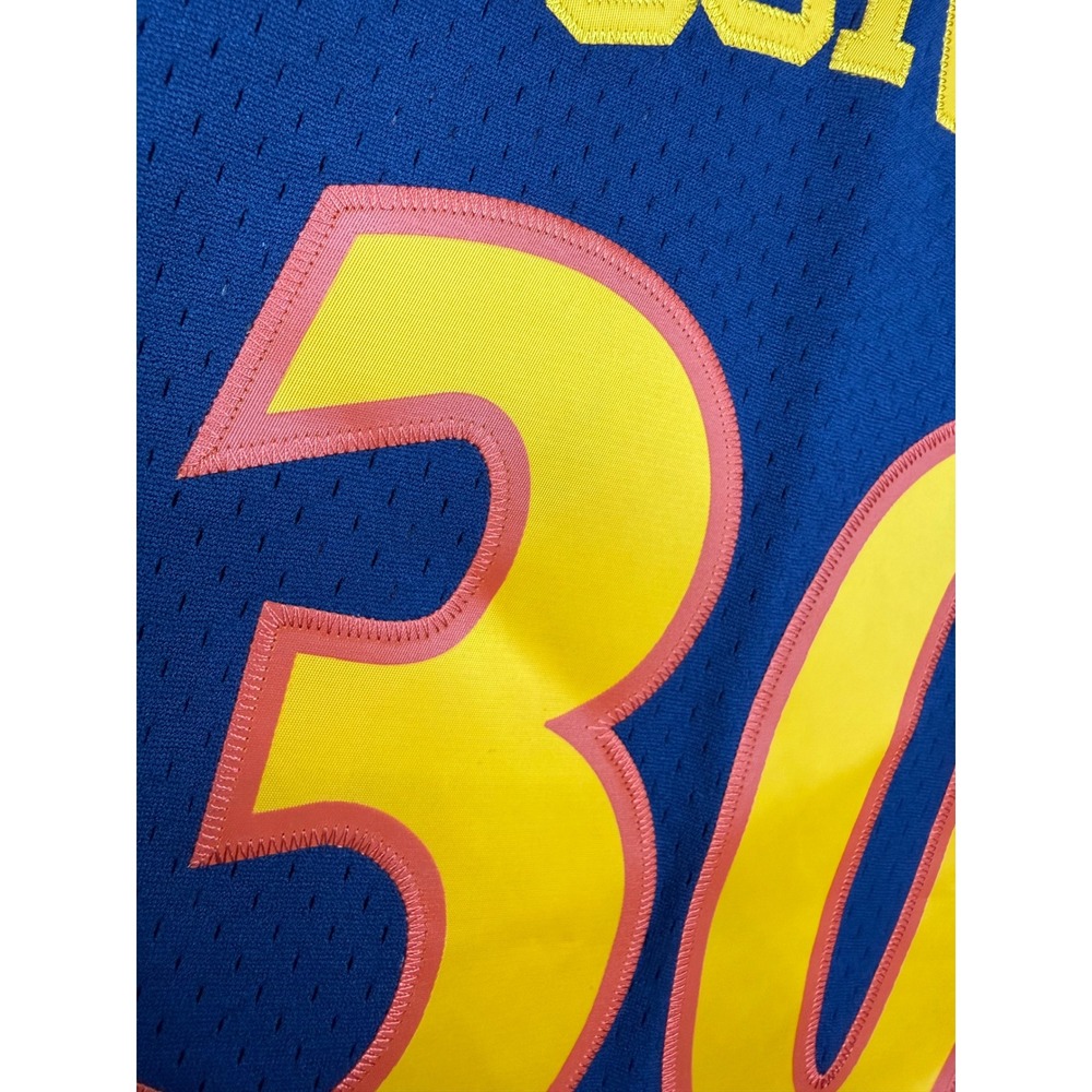 Mitchell & Ness Stephen Curry Warriors 2009-10 Hardwood Classics Jersey XL Navy - Picture 7 of 7